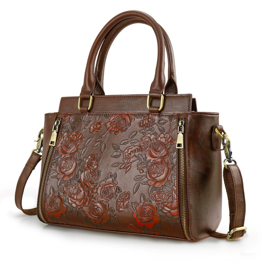Crossbody Bag Leather Shoulder Bag Tote Handle Medium Satchel :o)